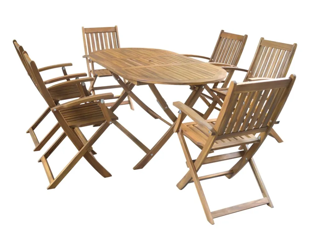7tlg. Sitzgruppe Boston aus Akazienholz ^ Prestige Home Living Outdoor Clearance