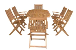 7tlg. Sitzgruppe Boston aus Akazienholz ^ Prestige Home Living Outdoor Clearance