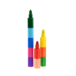 Toi-Toys - Wachsmalstifte 10in1 - mit je 10 Farben (stapelbar) Malstifte Buntstifte Discount