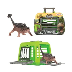 37540Z WORLD OF DINOSAURS – Dinosaurier im Käfig - Tragekoffer mit Figur – Dino Spielzeug Ankylosaurus ^ Toi-Toys New