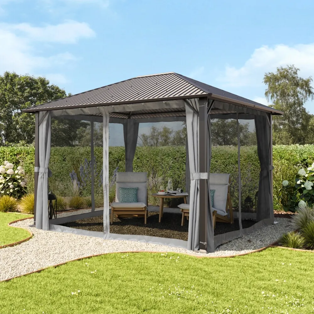 Gartenpavillon Moonlight Superior, inkl. 4 Seitenteile ^ TOOLPORT Best