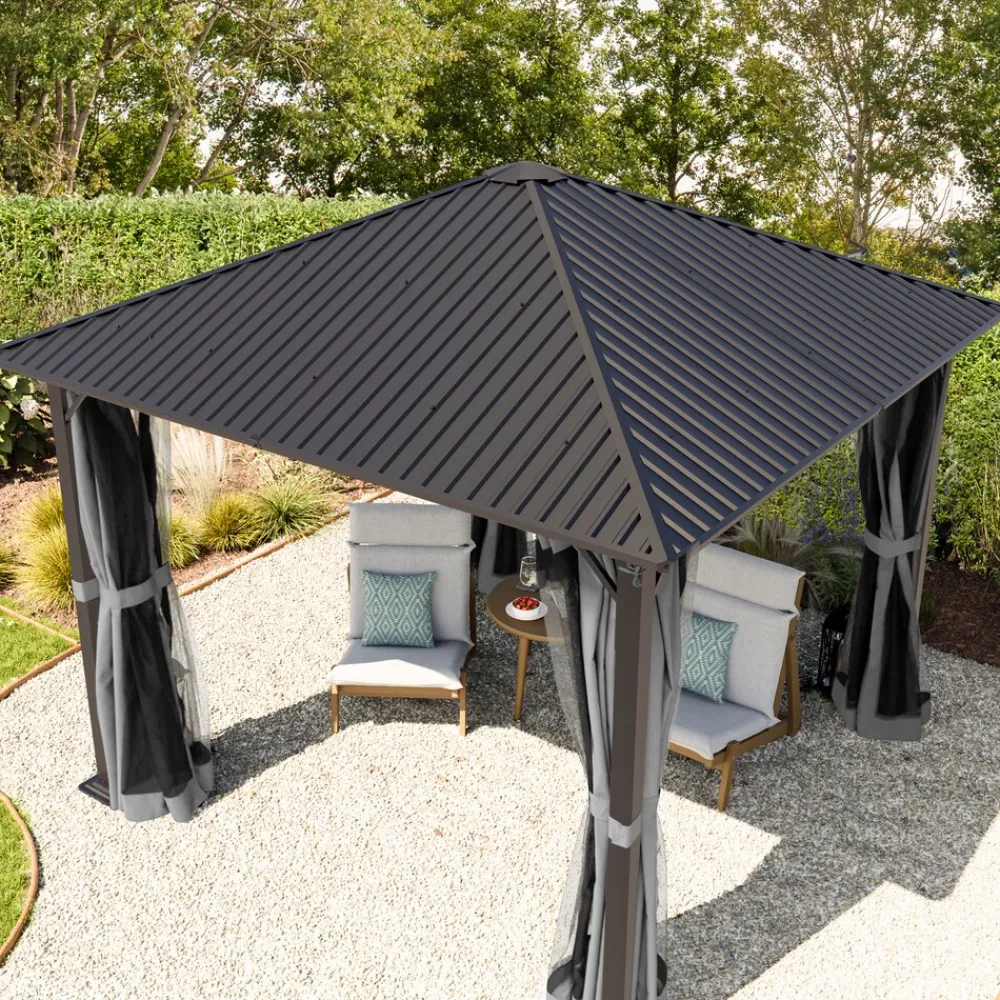 Gartenpavillon Moonlight Superior, inkl. 4 Seitenteile ^ TOOLPORT Best