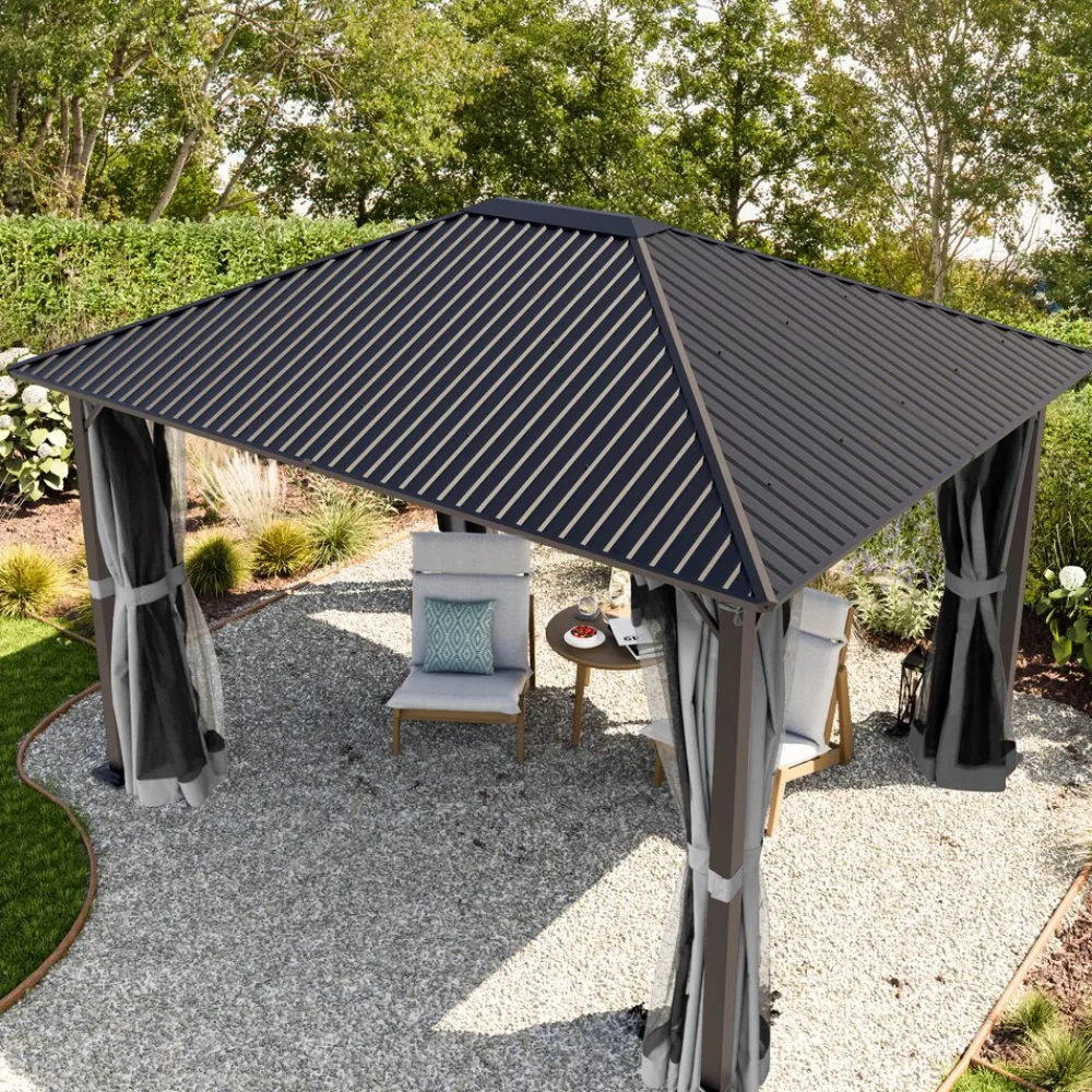 Gartenpavillon Moonlight Superior, inkl. 4 Seitenteile ^ TOOLPORT Best