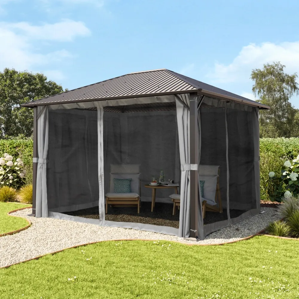 Gartenpavillon Moonlight Superior, inkl. 4 Seitenteile ^ TOOLPORT Best