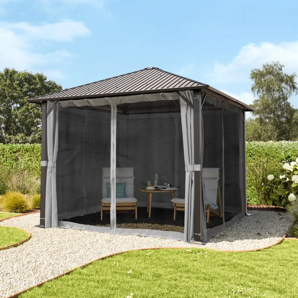Gartenpavillon Moonlight Superior, inkl. 4 Seitenteile ^ TOOLPORT Best