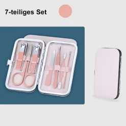 TPFBeauty Maniküre- & Pediküre-Set 7-teilig aus Kunstleder - Bunt Clearance