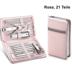 TPFBeauty Maniküre- & Pediküre-Set 21-teilig aus Kunstleder - Schwarz Online