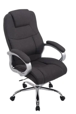 TPFLiving Bürostuhl Apodo Stoff Schwarz Braun Discount