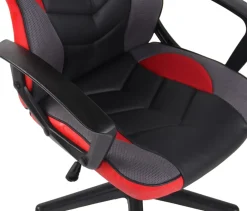 TPFLiving Bürostuhl Glan Kunstleder Schwarz/Rot Sale