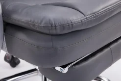 TPFLiving XL Bürostuhl Troja Kunstleder Schwarz Braun Sale