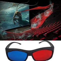 TPFNet Anaglyphenbrille 3D Brille Kunststoff Schwarz - 1 Stück Hot