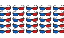 TPFNet Anaglyphenbrille 3D Brille Kunststoff Schwarz - 1 Stück Outlet