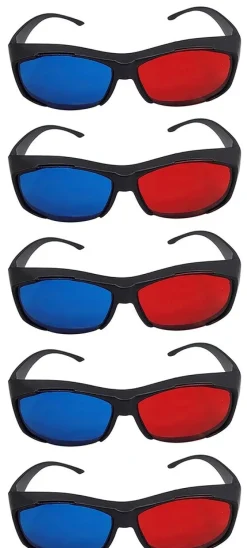 TPFNet Anaglyphenbrille 3D Brille Kunststoff Schwarz - 1 Stück Outlet