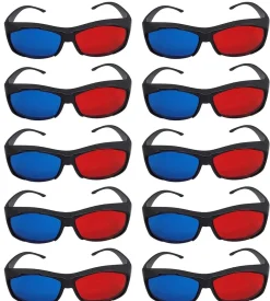 TPFNet Anaglyphenbrille 3D Brille Kunststoff Schwarz - 1 Stück Outlet