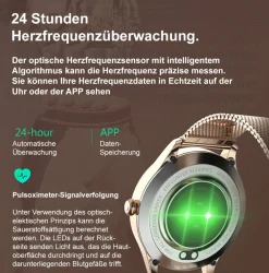 TPFNet Damen Smart Watch / Fitness Tracker IP68 - Milanaise Armband - Android & IOS - Silber Hot