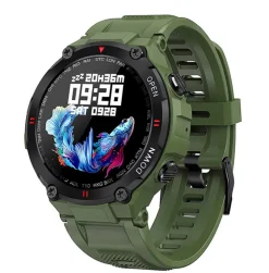 TPFNet Smart Watch / Fitness Tracker IP68 - Silikon Armband - Android & IOS - Grau Schwarz Best
