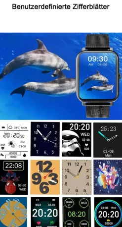 Smart Watch / Fitness Tracker IP67 - Silikon Armband - Android & IOS - Rosa ^ TPFNet Hot