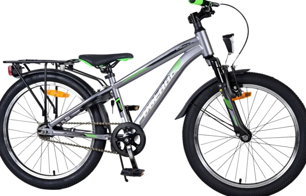 Tpfsports Cross Kinderfahrrad - Jungen - 20 Zoll - Rücktritt + Handbremse - Grau Blau New