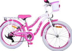 Tpfsports Lovely Kinderfahrrad - Mädchen - 20 Zoll - 2 Handbremsen - 7 Gänge - Lila