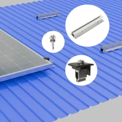 Trapezblech-Montageset für 2 Module mit Kurzschienen ^ Diverse
