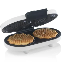 Trebs 13120 - Doppelherzwaffeleisen - Weiß