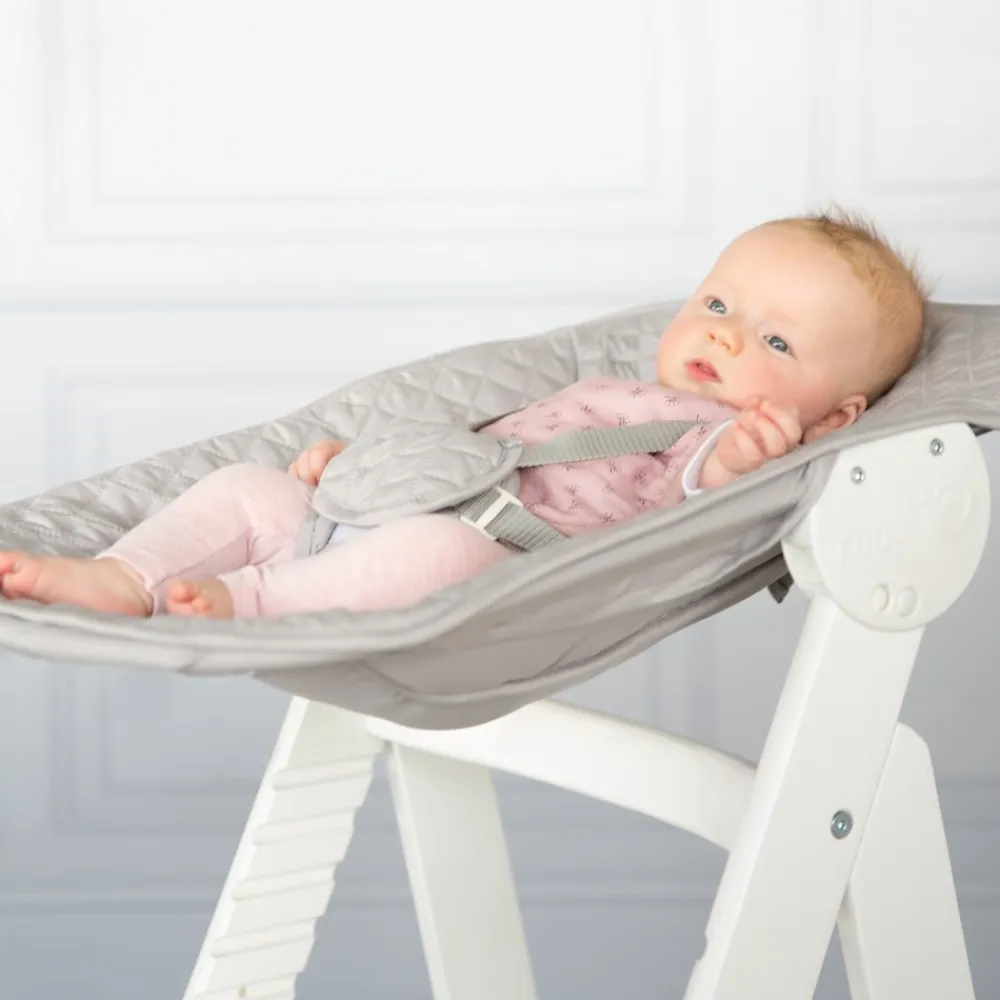 ROBA Baumann Treppenhochstuhl 'Born Up', Set 2in1, 'roba Style grau', Hochstuhl mit Liegefunktion, ab Geburt Hot