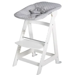 ROBA Baumann Treppenhochstuhl 'Born Up', Set 2in1, 'roba Style grau', Hochstuhl mit Liegefunktion, ab Geburt Hot