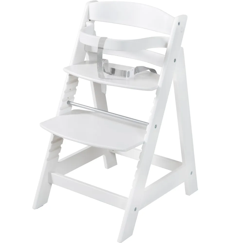 ROBA Baumann Treppenhochstuhl 'Born Up', Set 2in1, 'roba Style grau', Hochstuhl mit Liegefunktion, ab Geburt Hot