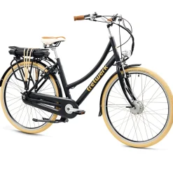 Tretwerk Aurora E Bike Damen 28 Zoll Elektrofahrrad 165 - 185 cm retro Hollandrad E Damenfahrrad mit Nabenschaltung und Rücktritt beige Clearance
