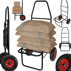Tronitechnik ® Anglerkarre Sackkarre klappbar, Transportkarre bis 100kg, Klappwagen - Luftreifen Best
