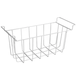 Tronitechnik ® Aufbewahrungskorb 41,5cmx16cmx20cm , Einlegekorb Gefrierschrank Organizer, Drahtkorb aus Eisen mit PE-Beschichtung, Weiß Online