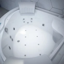 ® Eckwhirlpool ANDROS 160x160 Eckwanne Badewanne mit Whirlpool und Airpool Unterwasser LEDs inkl. Spülfunktion ^ Tronitechnik New