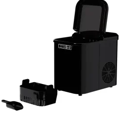 ® Eiswürfelmaschine Eiswürfelbereiter, Ice Maker, 12kg/24h, 2,2 Liter Wassertank, 2 Größen, Selbstreinigung, schwarz ^ Tronitechnik
