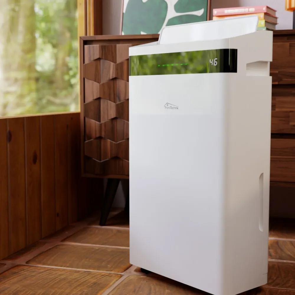 Tronitechnik ® Luftentfeuchter TT-EF 04.1, WiFi steuerbar, 20l/24h, 5,5l Tank, Kompressor, Auto-Swing, Timer, Farb-LED, Ionisator, für Räume bis 30m² Best