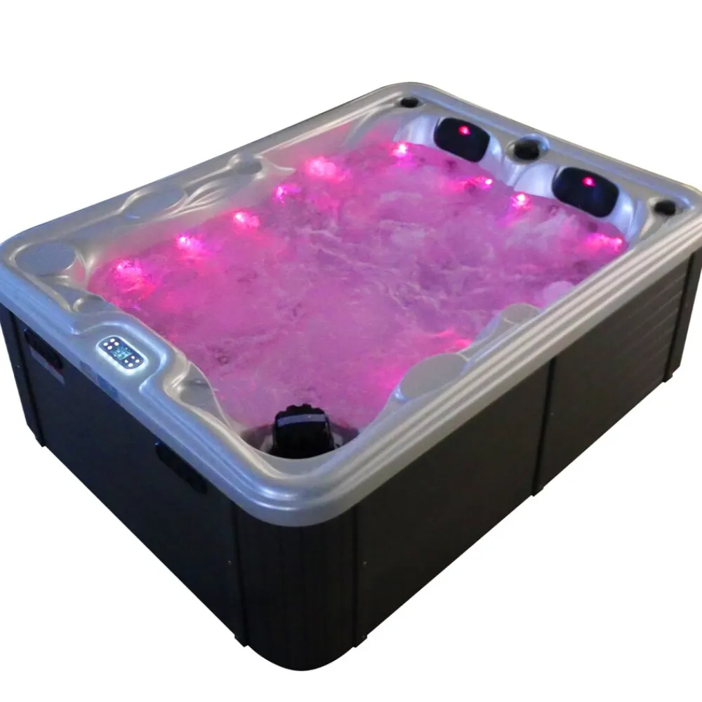 ® Outdoor Whirlpool, 2 Personen, aus Sanitäracryl, winterfest isoliert, Joyonway Spa, Massagedüsen, Liegeplätze, LED, 620 Liter ^ Tronitechnik Best