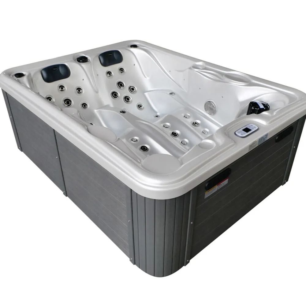 ® Outdoor Whirlpool, 2 Personen, aus Sanitäracryl, winterfest isoliert, Joyonway Spa, Massagedüsen, Liegeplätze, LED, 620 Liter ^ Tronitechnik Best