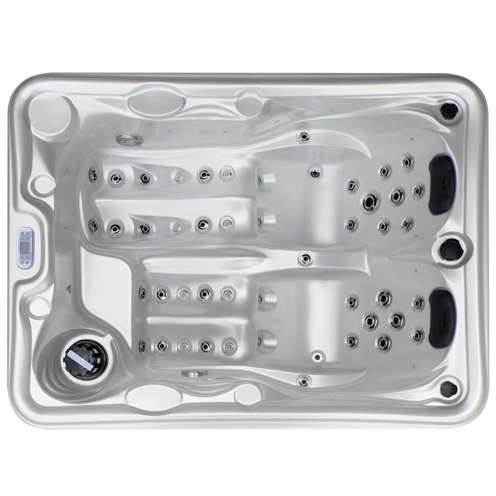 ® Outdoor Whirlpool, 2 Personen, aus Sanitäracryl, winterfest isoliert, Joyonway Spa, Massagedüsen, Liegeplätze, LED, 620 Liter ^ Tronitechnik Best