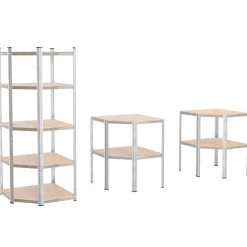 ® Schwerlastregal, Kellerregal, Lagerregal, 40 x 40 x 70 x 70 x 180 cm, Stahlgestell, bis 875 kg , 5 Ablagen ^ Tronitechnik Sale