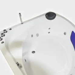 Tronitechnik ® Whirlpool Badewanne Eckwhirlpool PAROS 135cm x 135cm, vormontiert, Acrylwanne 2 Pers., 12 Düsen, Sanitäracryl Sale