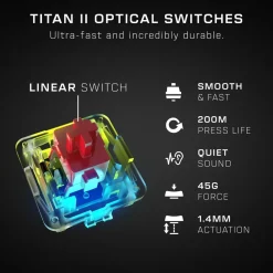 Turtle Beach Vulcan II Max optisch lineare Gaming-Tastatur, Schwarz (DE-Layout) Online