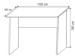 Computertisch | Maße ca. H. 74 x B. 110 x T. 50 cm | stylische Seitenteile | Schreibtisch – Masola Maxi ^ VCM Best