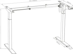 Elektrisch Höhenverstellbarer Schreibtisch, 110 x 50 cm, Sitz-Steh-Schreibtisch mit Memory-Funktion, 71–120 cm - Lona ^ VCM New
