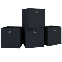 4er Set Faltbox | Klappbox Stoff Kiste | Faltschachtel | Maße ca. H. 28 x B. 27 x T. 27 cm | Regalbox - Boxas ^ VCM Hot
