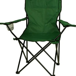 VCM Faltstuhl Campingstuhl Angelstuhl | dunkel| Armlehne mit Getränkehalter | klappbar | Maße H. 90x B.47x L. 47 cm Grün