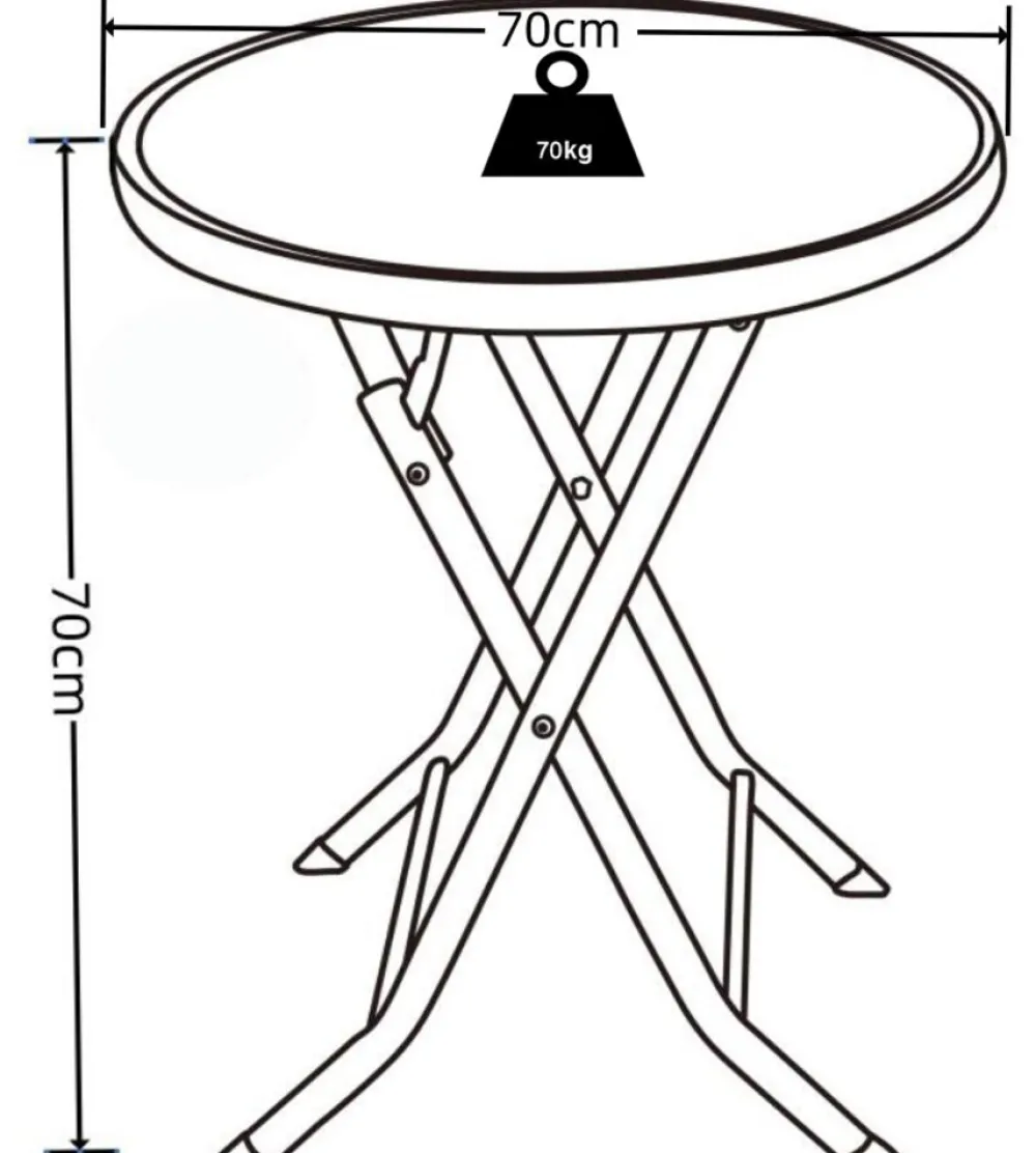 Gartentisch rund Ø 70 cm, Metall Tisch mit Glasplatte, klappbar, wetterbeständig, Balkontisch für Garten oder Terrasse Outdoor, Sonlas ^ VCM Clearance