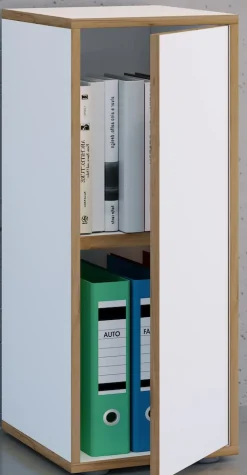 Holz Büroschrank Ordner Aktenschrank Büromöbel Schrank Salia 2-fach Breite 30 cm Drehtür ^ VCM Clearance