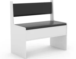 VCM Holz Eckbank Sitzbank für Esstisch | Bank mit Truhe für Esszimmer und Küche | Esal Maße H. 80 x B. 80 x T. 42 cm Weiß Best