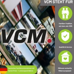 Holz Kleiderschrank | 5 Fächer | Maße: H. 240 x B. 70 x T. 39 cm | 4 Drehtüren | Mehrzweckschrank | - Landos ^ VCM Best