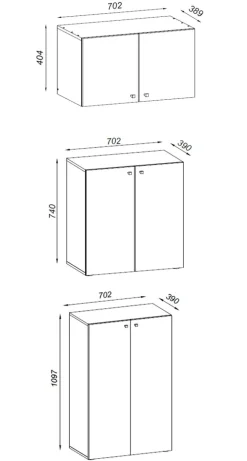 VCM Holz-Schuhschrank | Maße: H. 200 x B. 70 x T. 39 cm | Allzweckschrank | 9 Fächer | 4 Drehtüren | Aufsatz mit 2 Türen – Lona Weiß Discount