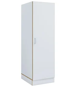 Mehrzweck-Wäscheschrank , schmaler Stauraumschrank mit 3 Fächern & Drehtür, Maße Haushaltsregal H. 162 x B. 50 x T. 60 cm, Küchenschrank Rislo BD XL ^ VCM New